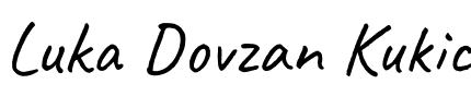 Luka Dovzan Kukic Signiture