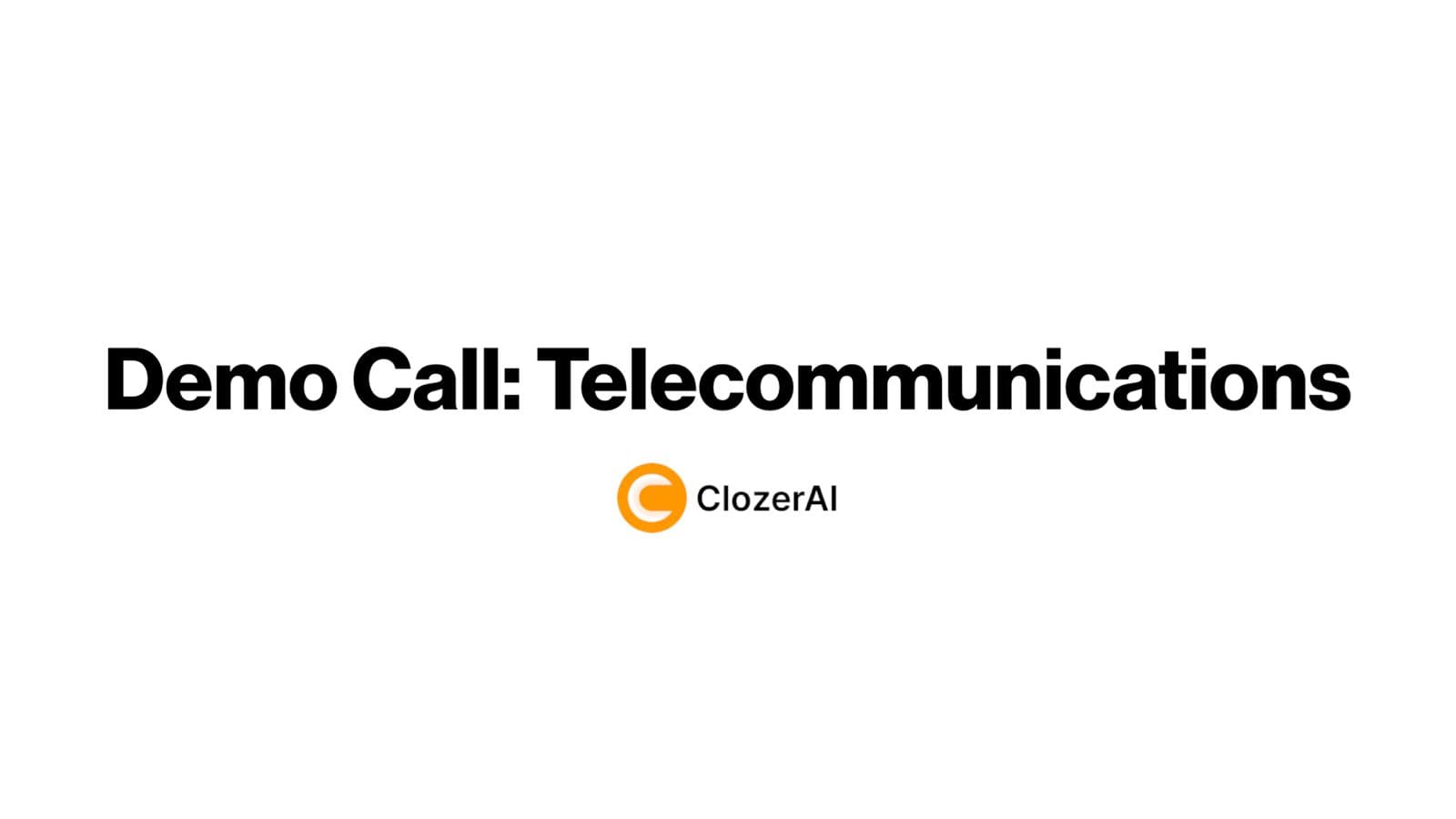 Telecommunications Demo Call