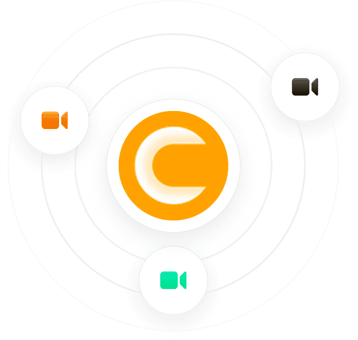 Icons of multiple supported video calling platforms